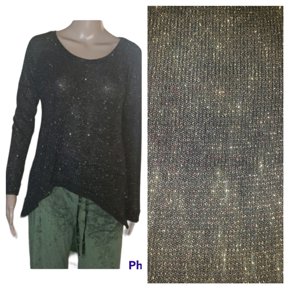 Tee by Big Star xs gold metallic explosion super soft slouchy sweater trapeze